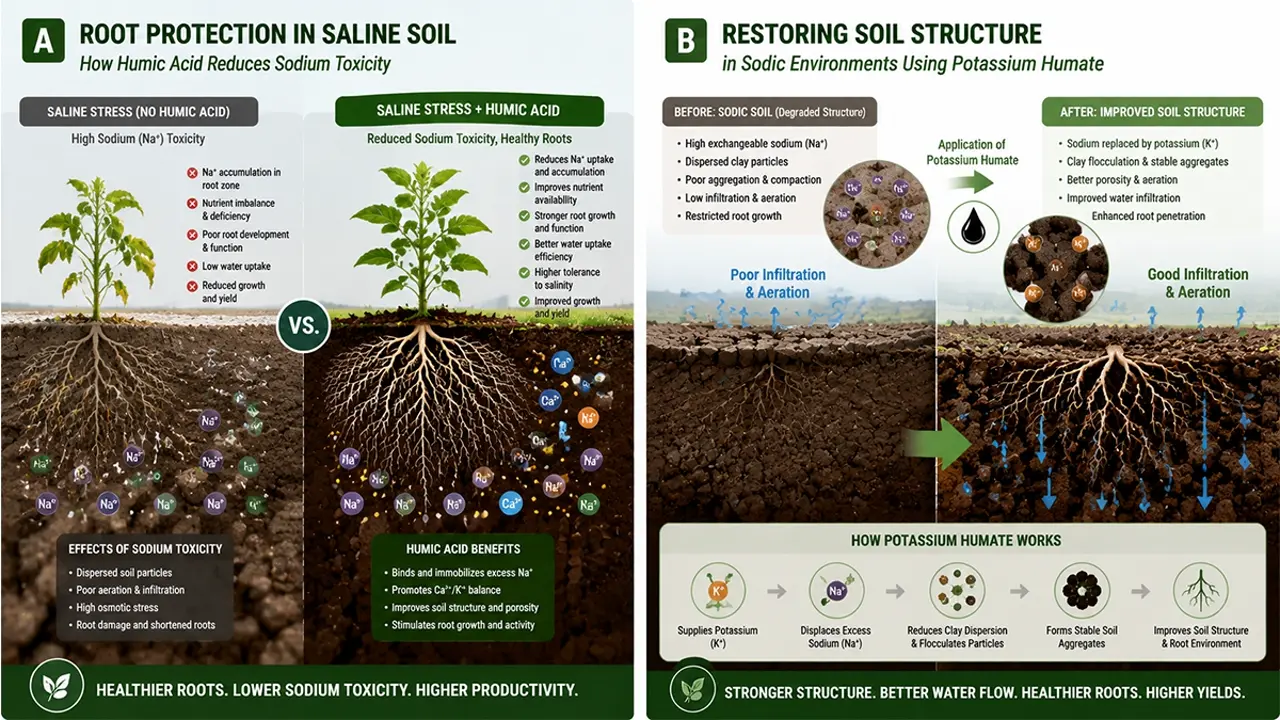 Improving soil structure in sodic environments: Transformation from compacted crust to healthy crumb structure